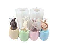Moule 3d De Lapin En Forme De Coquille D'¿Uf, Bricolage, Modélisation De Bougie D'aromathérapie, Moule En Silicone, De Pâques, Décoration De Bougie De Maison