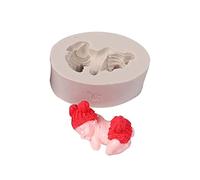 Moule 3D en silicone en forme de bébé endormi avec un chapeau pour décoration de gâteau fondant, chocolat, fondant, bonbons, pour fête prénatale, fête d'anniversaire, décoration de gâteau