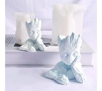 Moule 3D Groot pour bougie en forme de colonne, moule en résine de silicone pour la fabrication de bougies, grand moule à savon groot