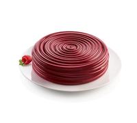 silikomart | Moule à gâteau en Silicone VINYL moderne, anti-adhérent, Lot de 1 Moule à gâteau, Design 3D, Ø 195 h 50 mm, Volume 1,4 ml, Made in Italy, Gris