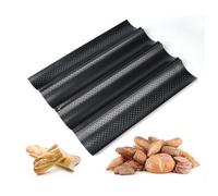 Moule 4 Baguettes Plaque de Cuisson Perforée Anti-adhésif Accessoire Indispensable pour Réussir des Baguettes, DIY