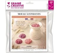 Moule 4 fondants à bougie fleurs Blanc G