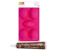 Moule 5 oeufs de Pâques + 1 Stylo chocolat