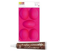 Moule 5 oeufs de Pâques + 1 Stylo chocolat Scrapcooking
