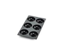 Moule 6 donuts noir - Lekue - Noir - Silicone