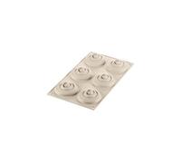 Silikomart - Moule à 6 tartelettes Twist - Silicone - Beige