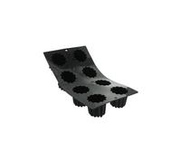 De Buyer - Plaque de 8 Canelés MOUL'FLEX en silicone - 17,5 x 30 cm -, Noir