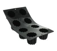 De Buyer - Plaque de 8 Canelés MOUL'FLEX en silicone - 17,5 x 30 cm -, Noir
