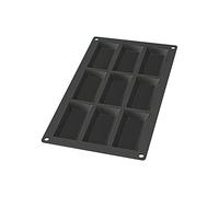 Moule 9 financiers gourmet noir silicone 30.00x17.50 cm