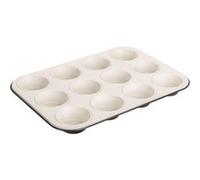 Dr. Oetker 123456 Moule à muffins, moule anti-adhésif avec revêtement premium Exclusive Anthracite/Crème Acier 38,5 x 26,5 x 3 cm