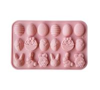 Moule à 18 cavités en silicone souple anti-adhésif pour cuisson au four, bonbons, desserts, lapins