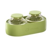 Moule à 2 cavités avec démoulage facile et forme ronde - Récipient cube en silicone avec couvercle réutilisable | Pour cocktails, whisky, boissons, bar, cuisine, congélateur, fête