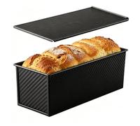 Moule à à couvercle étendu - 32 x 12 x 11 cm en acier au carbone anti-adhésif | Moule à ondulé avec couvercle pour sandwich fait maison, cuisine, boulangerie