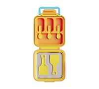 Moule à amulette 2 en 1 réutilisable + plateau à rouleau à yaourt, outil de dessert, gain de place, rouleau de yaourt, ustensile de cuisine pour bonbons faits maison, collations pour enfants