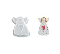 Moule à ange en silicone, pendentif de Noël flexible antiadhésif, moule à fusion d' durable et réutilisable, crée des détails complexes sur l'utilisation festive, dimensions compactes