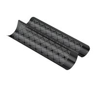 KAISER Baguette Forme de Inspiration perforé pour 2 Baguettes antiadhésif Acier Inoxydable avec livret de Recettes 2300651354