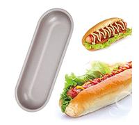 Moule à baguette, Mini Moule à pain anti-adhésif Plaque à baguettes pour faire de petits pains briochés, hot-dog, 19 x 7 x 2,5cm