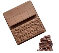 Moule à Barres Chocolatées | Moule à Biscuits en Silicone | Forme à Glaçons et Bonbons pour et Adultes | Anniversaire Noël Pâtisserie Fête Décoration Gâteau