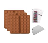 Moule à Barres de Chocolat, Moule de Cuisson en Silicone pour Pâtisserie, Snacks et Friandises Multifonction, pour Four Congélateur Micro-Ondes Desserts Fêtes Noël