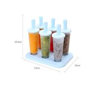 Moule à Bâtonnets de Glace avec Plateau en PP Ronds 6 Grilles | Design Rond, Réutilisable, Prise en Main Facile, Outil Pratique pour Glaces Maison et Préparation Simple