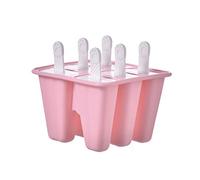 Moule à Bâtonnets de Glace en Silicone avec Poignée - 6 Cavités Bac à Glaçons Réutilisable, Facile à Démouler, pour Jus de Fruits, Cocktails et Boissons Sucrées
