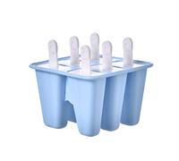 Moule à Bâtonnets de Glace en Silicone avec Poignée - 6 Cavités Bac à Glaçons Réutilisable, Facile à Démouler, pour Jus de Fruits, Cocktails et Boissons Sucrées