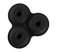 Moule à beignet en silicone de cuisson réutilisable à 3 trous | Moules de qualité alimentaire pour beignets pour gâteaux Biscuits Biscuits Snack Petit déjeuner Cuisine Vacances Anniversaire