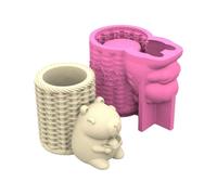 Moule À Béton Multifonctionnel En Forme De Capybaras Pour Pots Décoratives Moules Pour Conteneurs Succulentes Et Supports Papeterie Démoulage Facile En Silicone