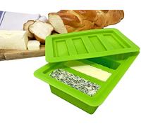 Moule à beurre en silicone anti-adhésif avec couvercle - facile à beurrer pour beurre fait maison, herbes, ail et beurre de cannabis - sans BPA