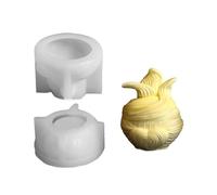 Moule à bijoux en résine avec couvercle en silicone pour pot de rangement rotatif en relief pour béton et gypse avec couvercle