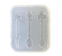 Moule à bijoux en silicone de qualité alimentaire en forme de nœud papillon, cuillère, fourchette, moule à bijoux pour bijoux artisanaux, fabrication de bougies de savon et projets artistiques, de de