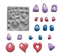Moule à bijoux en Silicone pour fabriquer des pendentifs en forme de cœur et des articles décoratifs, colliers, boucles d ' oreilles, accessoires, moule en résine décorative
