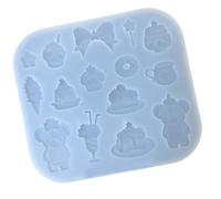 Moule à bijoux flexible en silicone pour breloques de dessert, artisanat de formes multiples - Moule à pendentif en forme de crème glacée