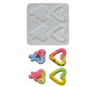 Moule à bijoux réutilisable pour sapin de Noël fait à la main et pendentifs festifs, accessoires de bricolage, moule en silicone de Noël, porte-clés en silicone, taille unique, comme décrit