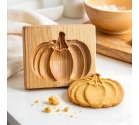 Moule à biscuit en bois 3D hêtre écureuil pommes de pin | Moule à biscuits 3D, antiadhésif et facile à nettoyer - automne & Noël(Kürbis 10*8*2 cm)
