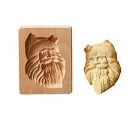 Moule à biscuits 3D en bois sculpté en forme d'arbre de Noël, Père Noël, gaufrage, décoration, outil de cuisson pour Noël, Halloween, Thanksgiving