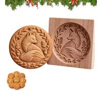 Moule À Biscuits Animaux De La forêt, Moule À Biscuits (Fox) | Presse à moules à biscuits animaux vintage, outils de cuisson bricolage réutilisables en bois sculpté