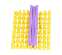 Moule à biscuits avec lettres anglaises et chiffres, timbres, biscuits, gâteaux, outils de cuisson pour enfants et adultes, plastique jaune violet 12,4 x 8 x 1 cm, 48 g