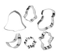 Moule à biscuits de Noël, ensemble de moules à biscuits de Noël | emporte-pièces en acier inoxydable 6 pièces - Moule fait main avec surfaces lisses pour, biscuits, formulaire