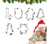 Moule à biscuits de Noël | Kit d'emporte-pièces en acier inoxydable - Emporte-pièces de Noël en pour la pâtisserie