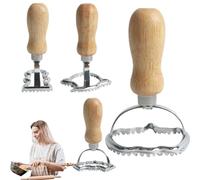 Moule à biscuits d'Halloween, emporte-pièces à raviolis 4 pièces, tampon à manche en bois avec un design amusant, outil de cuisson pour pâtes à biscuits, gadget de cuisine avec prise en main facile, m