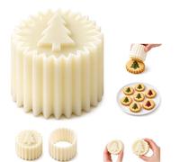 Moule à biscuits double face en silicone 2 en 1 pour desserts - Moule à gâteau de lune - Emporte-pièce à biscuits - Outil de cuisson amovible - 1 pièce - Arbre de Noël