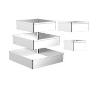 Moule à biscuits en acier inoxydable - Kit d'emporte-pièces carrés - Kit d'outils de cuisson multifonction pour la fabrication de biscuits, de gâteaux doux et de pâtisseries - Améliorez votre jeu de