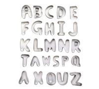 Moule À Biscuits En Acier Inoxydable, Lettres, Emporte-Pièces, Outil De Décoration, Bricolage 3d, Gâteau, Fondant, 26 Pièces, Outils De Cuisson
