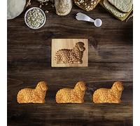 Moule à biscuits en bois 3D en forme d'animal mignon, portable et léger pour biscuits, chocolat, gâteau (marron-I)