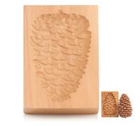 Moule à Biscuits en Bois de Hêtre, Facile à Nettoyer,Lisse, Forme Mignonne, Moule à Cookies Réutilisable pour Cuisine, Accessoire Pâtisserie DIY,Ustensile Pâtisserie(Pomme de pin)