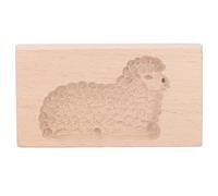 Moule à biscuits en bois en forme d'animaux Holigie, joli motif vif, facile à démouler, lisse pour la cuisson, fabriqué en bois de hêtre (Petit agneau)