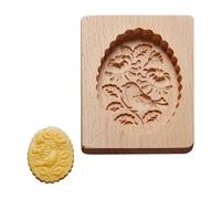 Moule à Biscuits en Bois, Maquette à Biscuits Sculpté, Outil de Cuisson pour Biscuits, Emporte-pièces Facile à Démouler, Tampon à Biscuits pour Halloween, Noël, Thanksgiving, Bricolage