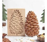 Moule à biscuits en bois sculpté, arbre de Noël, moule à biscuits en bois multi-motifs, convient pour les cookies, le pain d'épices, l'épicerie, la pâte d'amande et les tartes au chocolat (motif-1)