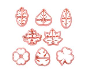 Moule à biscuits en forme de feuille - Coupe-croûte mignon, ensemble tampons fondants pressables | Outils cuisson pour pâtisserie, pâte gâteau, argile, cuisine, bricolage, artisanat décoration d